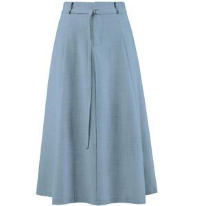 INSPIRE CHIC -  Women's Elastic High Waist Maxi A-Lin Blue